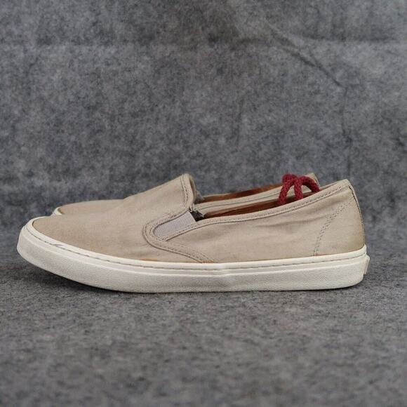 Old Navy Shoes Womens 7 Sneakers Slip On Casual Canvas Flats Comfort Taupe 1994 - Picture 4 of 12